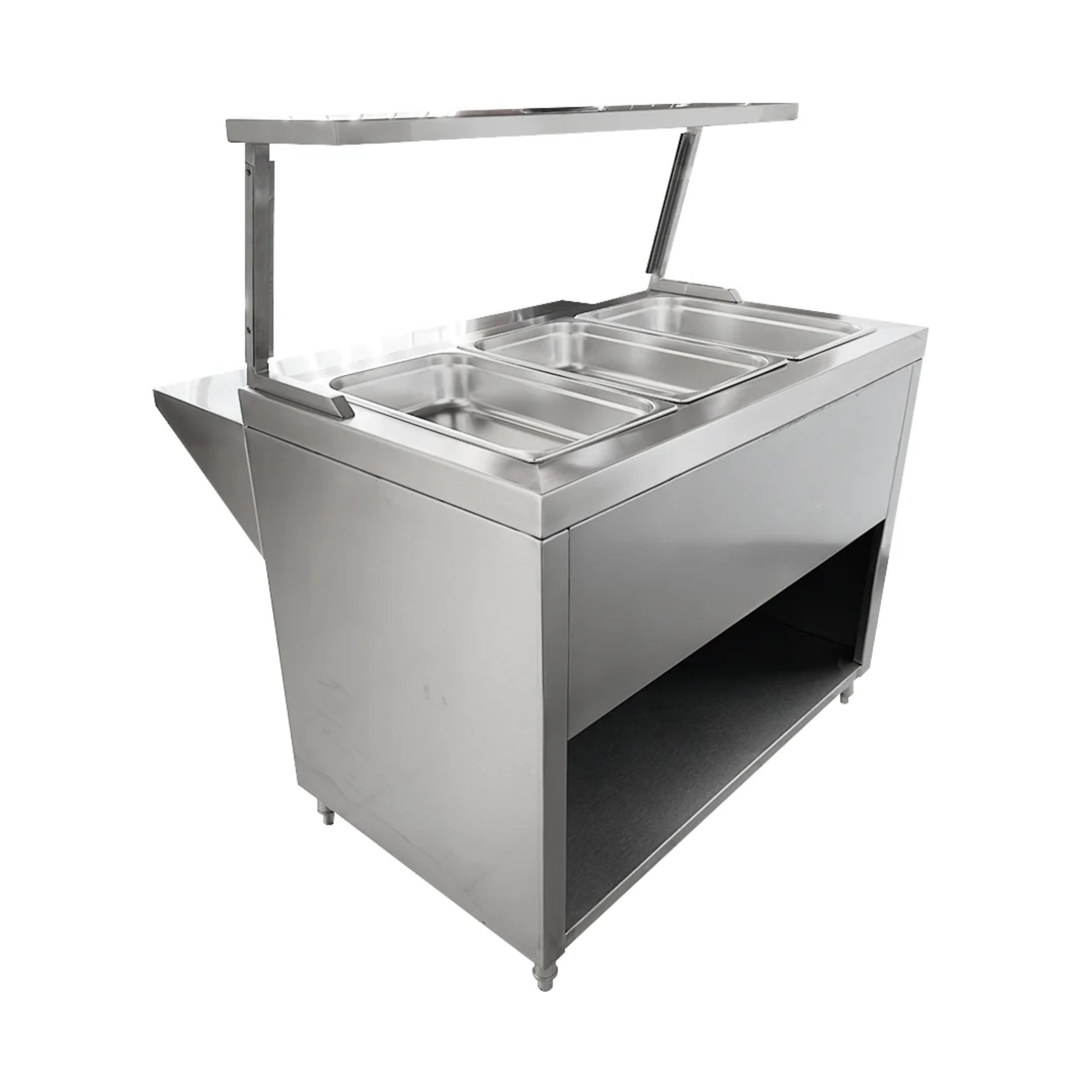 Mesa fria fabricada en acero inoxidable