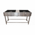Parrilla horizontal de acero inoxidable con quemadores